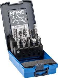 Zestaw frezów trzpieniowych 82 śred. trzpienia 6 mm 10-częśc. HSS 3 pudełko z tw