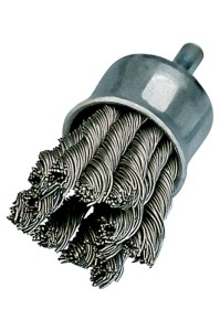 Szczotka druciana pędzelkowa śred. 23 mm 6 mm grub. drutu 0,26 mm VA 20 000 min-