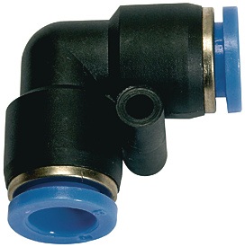 Złącze wsadzane kątowe seria niebieska 8 mm dł.1 22,4 mm RIEGLER