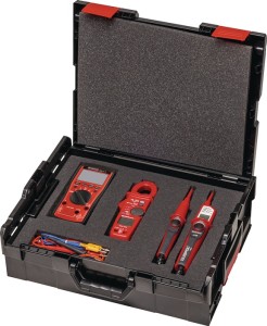 Zestaw przyrządów mierniczych Elektromeister w L-Boxx® dł. 445 x szer. 358 x wys