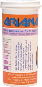 Pałeczka pomiarowa TRGS 611 zawartość azotynów 0–25 mg/l 100 szt. puszka ARIANA