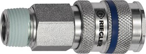 Szybkozłączka DN 7,8, gwint zewnętrzny stal gwint R 1/4 cal. 13,16 mm RIEGLER