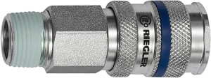 Szybkozłączka DN 7,8, gwint zewnętrzny stal gwint R 3/8 16,66 mm RIEGLER