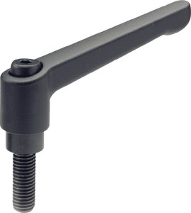Regulowana dźwignia zaciskowa GN 300 d1 M 12 mm dł.1 108 mm dł.2 63 mm gwint zew