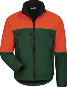 Kurtka Softshell dla pracowników leśnych SANDDORN wielkość L zielony/pomarańczow
