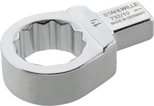 Klucz wtykowy oczkowy 732/10 15 rozmiar klucza 15 mm 9 x 12 mm stal chromowa-sto