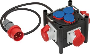 Rozdzielacz wtyczka 400 V/16 A 3xCEE400 V + 3x230 V BRENNENSTUHL