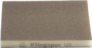 Gąbka szlifierska SW 501 dł. 123 x szer. 96 mm uziarnienie 120 miękki KLINGSPOR