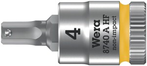 Klucz nasadowy 8740 A HF 1/4 cal. rozmiar klucza 4 mm długość 28 mm WERA