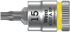 Klucz nasadowy 8767 A HF TORX® 1/4 cal. T15 długość 28 mm WERA