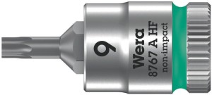 Klucz nasadowy 8767 A HF TORX® 1/4 cal. T9 długość 28 mm WERA