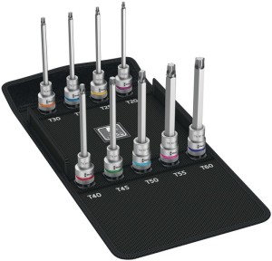 Zestaw kluczy nasadowych 8767 C TORX® HF3 9-częśc. 1/2 cal. T20–T60 WERA