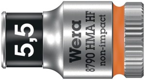 Klucz nasadowy 8790 HMA HF 1/4 cal. 6-kątowy rozmiar klucza 5,5 mm długość 23 mm