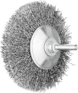 Szczotka stożkowa KBU ST śred. 95 mm grubość drutu 0,3 mm stal 10 mm 12000 min-¹