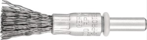Szczotka druciana pędzelkowa PBU ST śred. 10 mm grubość drutu 0,35 mm stal 0,35