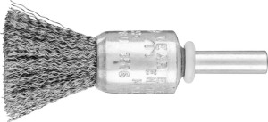 Szczotka druciana pędzelkowa PBU ST śred. 15 mm grubość drutu 0,2 mm stal 0,2 mm