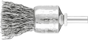 Szczotka druciana pędzelkowa PBU ST śred. 20 mm grubość drutu 0,5 mm stal 0,5 mm
