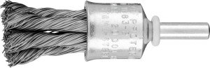 Szczotka druciana pędzelkowa PBG ST śred. 19 mm chwyt grubość drutu 0,35 mm stal