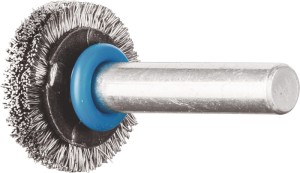 Szczotka tarczowa RBU INOX śred. 20 mm grubość drutu 0,2 mm stal szlachetna 4 mm