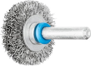 Szczotka tarczowa RBU INOX śred. 30 mm grubość drutu 0,2 mm stal szlachetna 9 mm