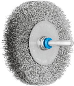 Szczotka tarczowa RBU INOX śred. 80 mm grubość drutu 0,15 mm stal szlachetna 15
