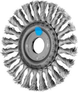 Szczotka tarczowa POS RBG 12512 śred. 125 mm grubość drutu 0,35 mm stal szlachet