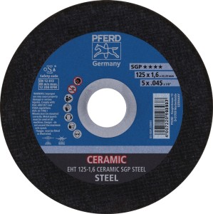 Tarcza tnąca Ceramic SGP Steel średnica 125 x 1,6 mm prosta stal PFERD TOOLS