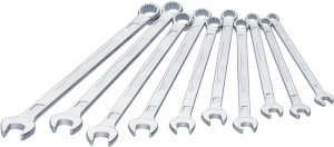 Zestaw kluczy oczkowo-płaskich 600LG/10 10-częśc. rozmiar klucza 10–19 mm kształ