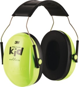 Nauszniki ochronne H510AK EN 352 SNR 27 dB pałąk na głowę neonowa zieleń dla dzi