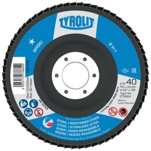 Tarcza lamelowa (listkowa) BASIC śred. 125 mm uziarnienie 60 zakrzywiony stal, s