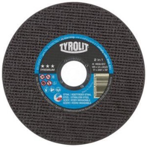 Tarcza tnąca PREMIUM śred. 125 x 1,6 mm prosta 2w1 otwór 22,23 mm TYROLIT