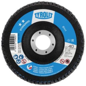 Tarcza lamelowa (listkowa) STANDARD śred. 125 mm uziarnienie 60 stożkowa stal, s