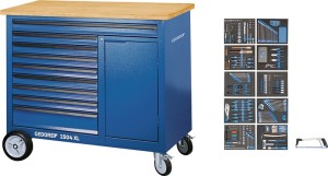 Stół warsztatowy na kółkach 1504 XL zewn. sz. 1250 x gł. 630 x wys. 985 mm liczb