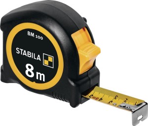 Miara zwijana BM 100 długość 8 m szerokość 25 mm mm/mm EG II ABS / TPE klips met