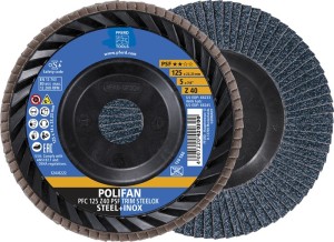 Tarcza lamelowa (listkowa) TRIM STEELOX śred. 125 mm uziarnienie 40 stożkowa kor