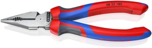 Szczypce spiczaste długość 185 mm polerowany uchwyt Comfort atramentowana na cza