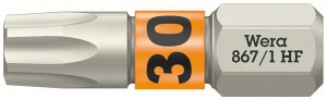 Bit 867 TORX® HF 1/4 cal. TX 30 długość 25 mm z systemem identyfikacji kolorysty