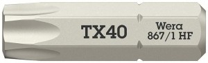 Bit 867 TORX® HF 1/4 cal. TX 40 długość 25 mm bez systemu identyfikacji koloryst