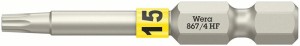 Bit 867 TORX® HF 1/4 cal. TX 15 długość 50 mm z systemem identyfikacji kolorysty