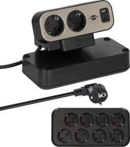 Listwa zasilająca estilo Dublex 16 A 12 V srebrny gniazda 10 2 m PVC 2 mm² BRENN