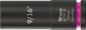 Klucz nasadowy 8790 B Impaktor Deep 3/8 cal. 9/16 cal. długość 63 mm WERA