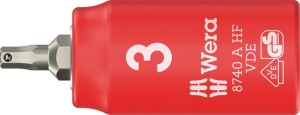 Klucz nasadowy 8740 A VDE HF 1/4 cal. rozmiar klucza 3 mm długość 45 mm WERA