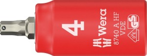 Klucz nasadowy 8740 A VDE HF 1/4 cal. rozmiar klucza 4 mm długość 45 mm WERA