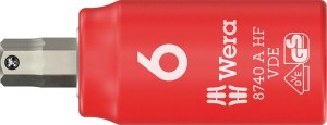 Klucz nasadowy 8740 A VDE HF 1/4 cal. rozmiar klucza 6 mm długość 45 mm WERA
