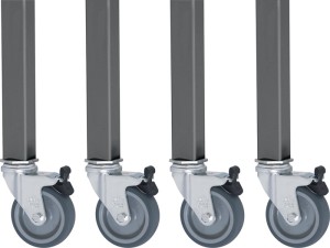 Zestaw kółek 4 kółka skrętne z ustalaczem śred. rolki 80 mm do stołów roboczych