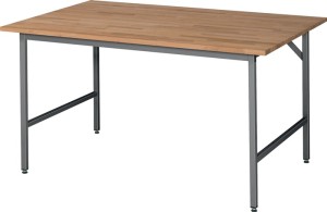 Stół roboczy Jerry szer. 1500 x gł. 1000 x wys. 800-850 mm płyta robocza buk lit