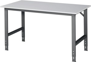 Stół montażowy Tom szer. 1500 x gł. 800 x wys. 760-1080 mm płyta robocza melamin