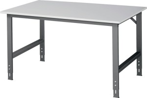 Stół montażowy Tom szer. 1500 x gł. 1000 x wys. 760-1080 mm płyta robocza melami