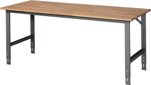 Stół montażowy Tom szer. 2000 x gł. 800 x wys. 760-1080 mm płyta robocza buk pod