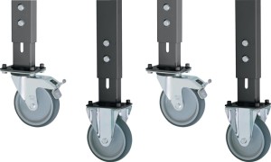 Zestaw kółek 2 kółka nieskr./2 kółka skr. z ustal. śred. rolki 125 mm do stołów